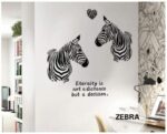 Home creative wall decoration stickers, warm lovers zebra wallpaper SK9040 - Image 2