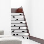 Nuevos dibujos animados pequeño ratón familia agujero escaleras pegatinas de pared esquina escalera decoración calcomanías de pared extraíble DIY vinilo arte Mural - Image 8