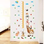 Children's room wall sticker Happy Farm Poultry Animals Height Chart Wallpaper Baby Cartoon Children'S Room Decoration Wall Stickers Nursery Measure Stickers xl8223 - Image 5