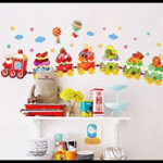 Ice Cream Train Cartoon Wall Sticker Home Decal Home Decoration Wallpaper Kids Roomsl size 50x70 ay769 - Image 2