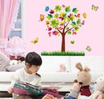 Mj9007 Wall Sticker Colorful Butterfly Tree Bird PVC Wallpaper Art Home Decal for Kid's Room - Image 5