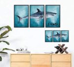 sAMHEZ HM92012 JAWS FRAME 3D DEEP BLUE SEA WALLSTICKER WALL STICKER - Image 4