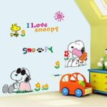Wall Stickers Wall Decals, Lovely Snoopy PVC Wall Stickers size 50x70 ay7138 - Image 2