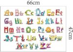 Hinleise Wall Stickers English Alphabet Letters Stickers Cute Cartoon Art Mural Decal for Kids Bedroom Nursery Classroom Early Education Removable Wall Decoration 45 60Cm - Image 4