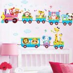 Cartoon Animals Train Wall Stickers XY1125 - Image 3