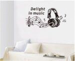 Jm8265 Generic Home Earphone Note Print Water Resistant Wall Sticker DIY Wallpaper - Image 8