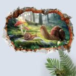 3D solid wall breaking snail home decoration sticker PVC waterproof creative wall stickers XH6244 - Image 2