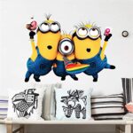 Cute Minions Wall Sticker for Kids Room High Quality EU US Fashion PVC Home Decor DIY Cartoon Poster ZY1406S - Image 2