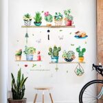 HEUREKA Cactus Potted Plants Bedroom Living Room Décor Waterproof Wall Sticker size (50 CM X 70 CM) hm71007 - Image 4