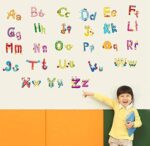 Ay6074 Wall Stickers for Kids Nursery Alphabet Pure Color - Image 4