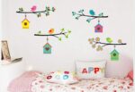 Country Style Birds Stand On The Tree Branch Wall Sticker Ay7226 - Image 2