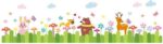 fashionbeautybuy Skirting Line Cartoon Animals Flowers Clouds Wall Sticker Decal Home Decor PVC Murals Wallpaper fashionbeautybuy Skirting Line Cartoon Animals Flowers Clouds Wall Sticker Decal Home Decor PVC Murals Wallpaper  size 50x70 xh7218 - Image 2