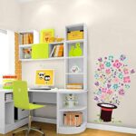 Children's vinyl wall decal: magic hat with flowers size 50x70 xh7213