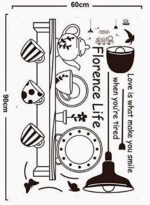 SYGA Light, Plates, cupskitchen utencils Decals Design Wall Stickers size 60x90 ay9139 - Image 4
