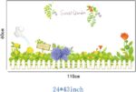 Ay7222 Sweet Garden Green Grass Flowers Wall Decal Home Sticker Paper Removable Living Dinning Room Bedroom Kitchen Art Picture Murals DIY Stick Girls Boys kids Nursery Baby Playroom Decoration - Image 4