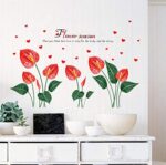 Anthurium Flower Wall Sticker DIY Bedroom Bedside Artistic Background Wall Decor Wall Decals Home Decor - Image 3