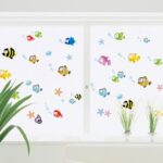Bathroom Cartoon Wall Sticker Smudged Seaworld Swimming Pool Background Waterproof PVC Wall Sticker Am804 Halibut - Image 5