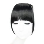 Aonmg Fake Fringe Fake bangs Clip Ons 6 Inch Short Straight Front Neat Wedding synthetic Hair Pieces Fake bangs For Women 4 6inches - Image 6