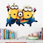 Cute Minions Wall Sticker for Kids Room High Quality EU US Fashion PVC Home Decor DIY Cartoon Poster ZY1406S - Image 3