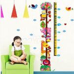 Qianxing removable cycle-usable cartoon wall sticker for kid's bedroom animal Height Chart in Nursery Children Room colourful Wall Decal for house home mural Décor height meter wallpaper(lion giraffe and elephant) - Image 4