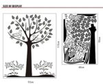 Oren Empower 90 cm Black Decorative Bird Tree Wall Sticker Self Adhesive Sticker  size 60x90 ay9105 - Image 4