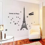 Romantic Paris Eiffel Tower Love In Pairs  Wall Stickers - Image 4