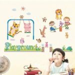 Cartoon Animal Park Tiger Piggy monkey rabbit DIY Wall Sticker Home Decoration room Decals Wall Art Sticker wallpaper-x