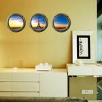 Kei Lara Trick Art Wall Sticker Window [Scenery from Round Window] Stylish Wall Sticker Removable DIY Wallpaper Sticker - Image 7