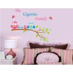 Syga 'A Happy Family Cute Owl On The Tree' Wall Sticker size 50x70 jm8295 - Image 2