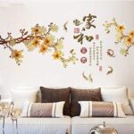 Flowers Koi Fish Carps with Chinese Old Sayings Harmonious Family Means Wealth Wall Stickers Living Room Bedroom Wall - Image 4