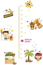 BEST OF BEST Beach Party Height Measurement Wall Sticker Home Decal Removable PVC Murals Wallpaper Girls Boys Kids Baby Nursery Bedroom Living Room Bathroom Kitchen Window Playroom Decor - Image 5