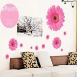 Wall Sticker Pink Daisy Flowers size 45x60 ay6015b - Image 2