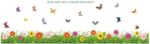 BEST OF BEST Wild Flowers Butterfly Wall Sticker Home Decal Removable PVC Murals Wallpaper Girls Boys Kids Baby Nursery Bedroom Living Room Bathroom Kitchen Window Playroom Decor - Image 3