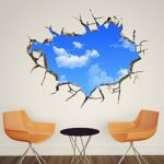 Generic 3D Stereo Ceiling Wall Stickers Art Decor Mural Room Decals Sticker, Blue, Paper size 60x90 ay8015xl