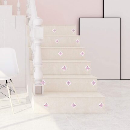 Indian Royals Non-Slip Vinyl Floor Sticker, Waterproof PVC Backsplash Tile Decal, Self-Adhesive Peel and Stick Wall Sticker for Home Decor size 30x45 cm sk74007