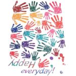 Ketsicart 1X(Color Handprint Wall Stickers,