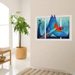 Xh9227Hesily Wall Sticker 3D Animal Removable Wall Decals,Cute cacrtoon Animal Wall Art Stickers,Creative Window Decal for kids'room Living Room Decor (4) - Image 5