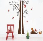 Tree Wall Sticker Squirrel Home Decor WallSticker ay848 - Image 5