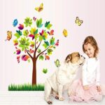 Mj9007 Wall Sticker Colorful Butterfly Tree Bird PVC Wallpaper Art Home Decal for Kid's Room - Image 2