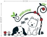 DM570045 Loyal Partner Cute Puppies Wall Decals Children's Room Nursery Removable Wall Stickers - Image 6