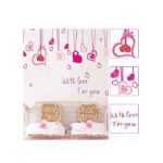 Red Love Hollow Heart Skirting Lines Wall StickerAy7202 - Image 6