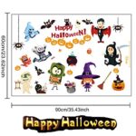 DERU Adesivi per finestre di Halloween Adesivi Rimovibili da Parete, per Decalcomanie della Finestra della Parete del Salone del Fondo della TV, Camera Famiglia Halloween Party Decoration - Image 3