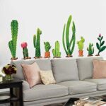 Wall Stickers 2pcs Fresh Cactus Green Plant Decal - Image 3
