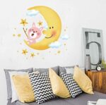 Abc 1027 Moon & Star Vinyl Wall Sticker Decals for Kids Baby Bedroom Click to open expanded view Moon & Star Vinyl Wall Sticker Decals for Kids Baby Bedroom - Image 2