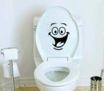 Sticker for Toilet Lid Cartoon Smile Face Big Mouth Toilet Sticker Wall Sticker DIY Bathroom Home Decor Removable Wall Art PVC Wall Stickers Gift - Image 2