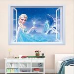 NC5070 3 Frozen Elsa 3D Window View Decal Wall Sticker - Image 3