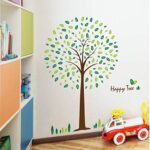 Jm8212 Large Tree Wall Decals Wall Stickers Happy tree Cute wall sticker , - Image 3