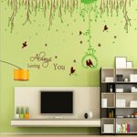 Wall Sticker English Letters Rural Green Leaves BirdsXy1059 xy - Image 3