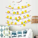 Ay6060 3D wallpaper cartoon cute eggs expression chick girl room decoration wall sticker - Image 5