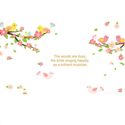 Plum Blossom Bird Pattern Family Wall Sticker Ay7230